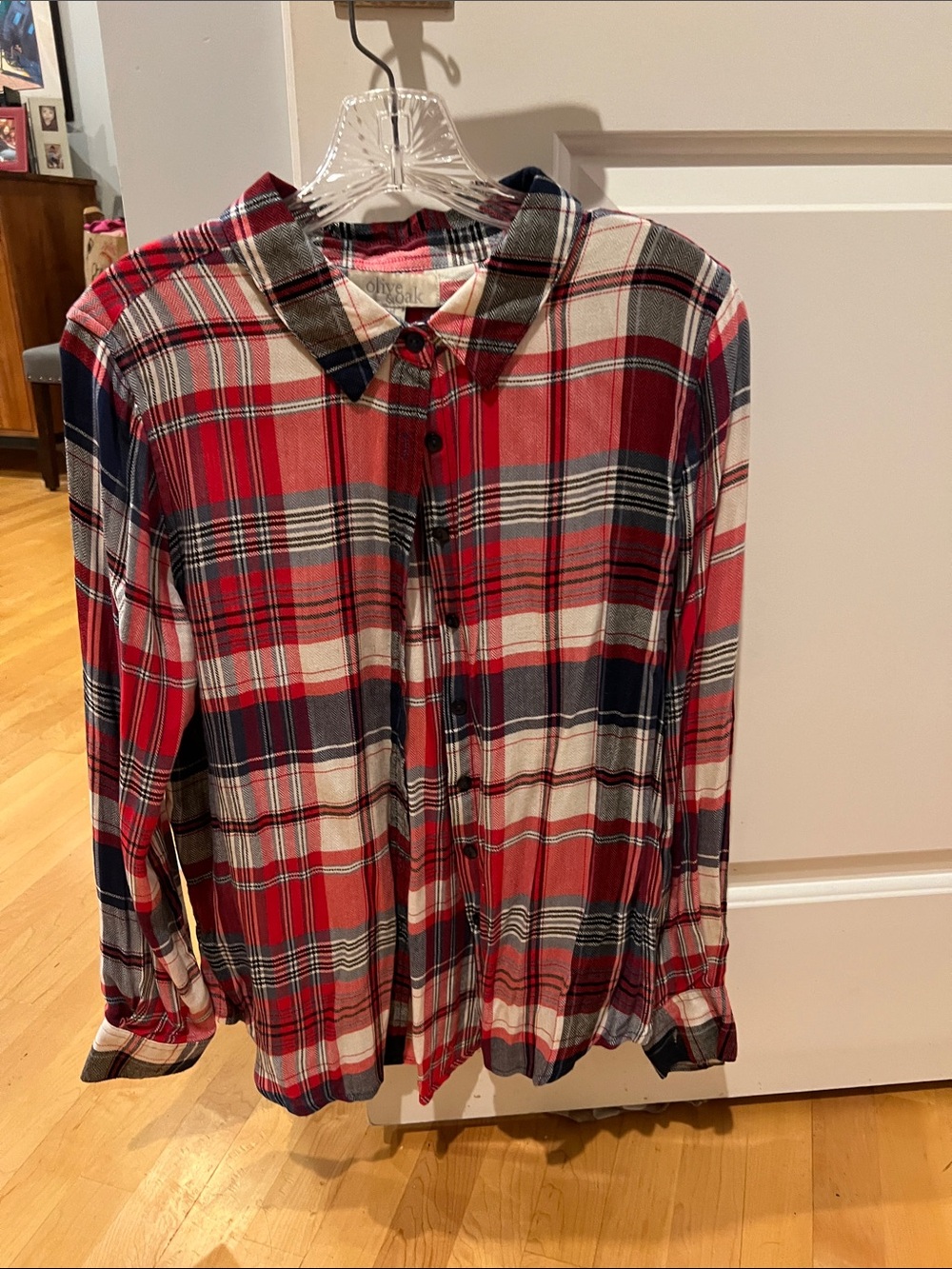 Olive & Oak Red and Navy Plaid Button-Down Shirt